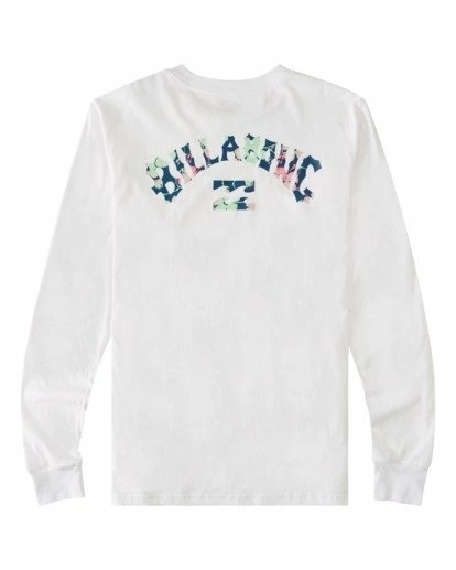 BILLABONG Arch Fil Long Sleeve T-Shirt WHITE 6 BILLABONG Arch Fil Long Sleeve T-Shirt WHITE - Image 6
