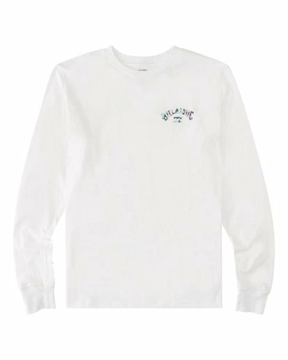 BILLABONG Arch Fil Long Sleeve T-Shirt WHITE 5 BILLABONG Arch Fil Long Sleeve T-Shirt WHITE - Image 5
