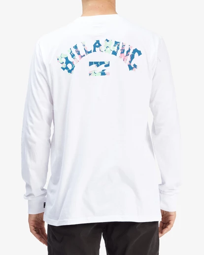 BILLABONG Arch Fil Long Sleeve T-Shirt WHITE 3 BILLABONG Arch Fil Long Sleeve T-Shirt WHITE - Image 3