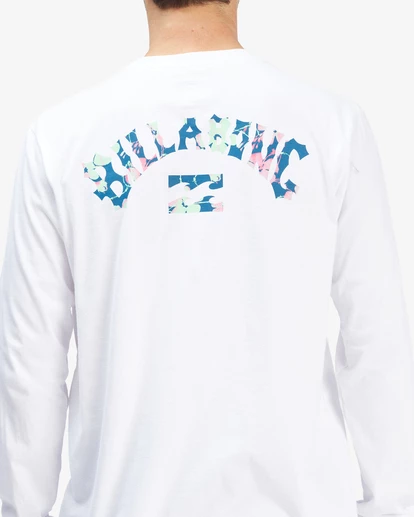 BILLABONG Arch Fil Long Sleeve T-Shirt WHITE 4 BILLABONG Arch Fil Long Sleeve T-Shirt WHITE - Image 4
