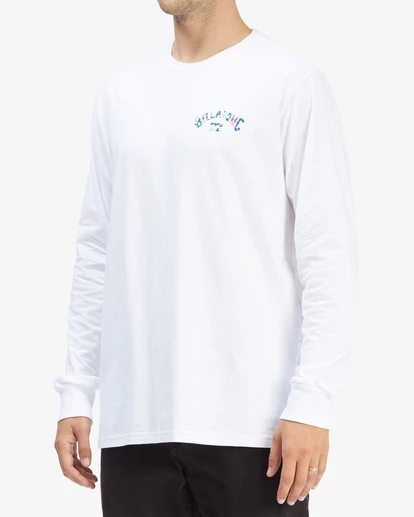 BILLABONG Arch Fil Long Sleeve T-Shirt WHITE 2 BILLABONG Arch Fil Long Sleeve T-Shirt WHITE - Image 2