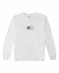 BILLABONG Grim Long Sleeve T-Shirt WHITE -Mens Accessories Sales 2022 abyzt00911 billabongf wht frt1 2