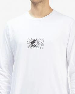BILLABONG Grim Long Sleeve T-Shirt WHITE -Mens Accessories Sales 2022 abyzt00911 billabongw wht dtl1 2