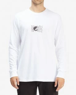BILLABONG Grim Long Sleeve T-Shirt WHITE