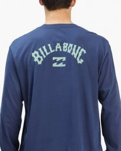 BILLABONG Arch Wave Washed Long Sleeve T-Shirt DENIM -Mens Accessories Sales 2022 abyzt00914 billabongw den dtl1 1