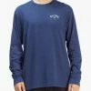 BILLABONG Arch Wave Washed Long Sleeve T-Shirt DENIM