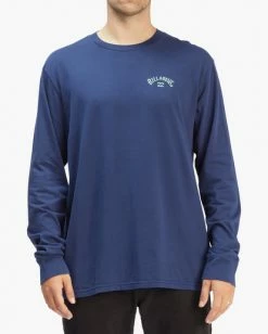 BILLABONG Arch Wave Washed Long Sleeve T-Shirt DENIM