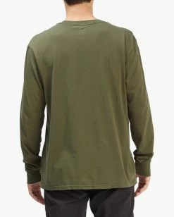 BILLABONG Diamond Wave Washed Long Sleeve T-Shirt MILITARY -Mens Accessories Sales 2022 abyzt00915 billabongw mil bck1 1