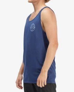 BILLABONG Rotor Diamond Wave Washed Tank Top DENIM -Mens Accessories Sales 2022 abyzt00922 billabongw den sd1 1