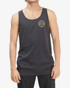 BILLABONG Rotor Diamond Wave Washed Tank Top DENIM