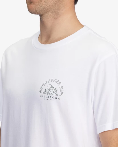 BILLABONG A/Div Compass Organic Short Sleeve T-Shirt WHITE 4 BILLABONG A/Div Compass Organic Short Sleeve T-Shirt WHITE - Image 4