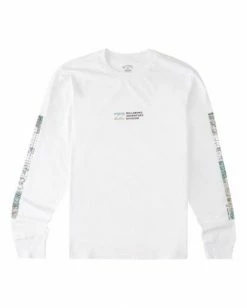BILLABONG A/Div Coordinates Organic Long Sleeve T-Shirt WHITE -Mens Accessories Sales 2022 abyzt00932 billabongf wht frt1 2