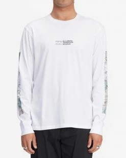 BILLABONG A/Div Coordinates Organic Long Sleeve T-Shirt WHITE