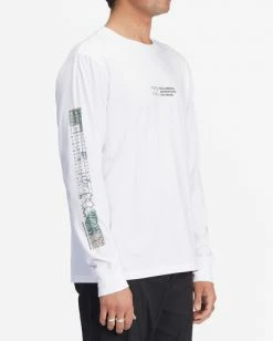 BILLABONG A/Div Coordinates Organic Long Sleeve T-Shirt WHITE -Mens Accessories Sales 2022 abyzt00932 billabongw wht sd2 2