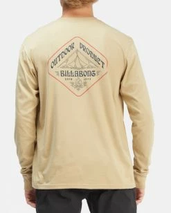 BILLABONG A/Div Remote Organic Long Sleeve T-Shirt SAND DUNE -Mens Accessories Sales 2022 abyzt00933 billabongw sdu bck1 2