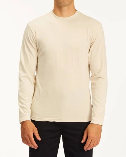BILLABONG Wave Washed Long Sleeve T-Shirt BONE 2 BILLABONG Wave Washed Long Sleeve T-Shirt BONE - Image 2