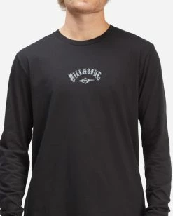 BILLABONG A/Div Otis Camo Arch Organic Long Sleeve T-Shirt BLACK -Mens Accessories Sales 2022 abyzt00950 billabongw blk dtl1 2