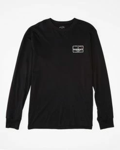 BILLABONG Access Long Sleeve T-Shirt BLACK -Mens Accessories Sales 2022 abyzt00995 billabongf blk frt1 1