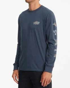 BILLABONG Aloha Long Sleeve T-Shirt NAVY -Mens Accessories Sales 2022 abyzt00996 billabongw nvy sd1 1