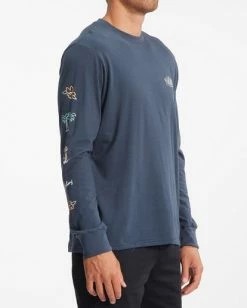 BILLABONG Aloha Long Sleeve T-Shirt NAVY -Mens Accessories Sales 2022 abyzt00996 billabongw nvy sd2 1