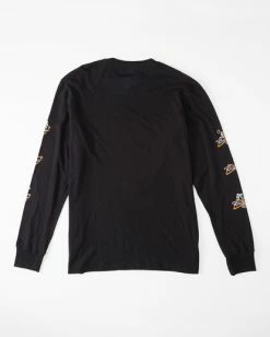 BILLABONG Budweiser Stacked Neon Long Sleeve T-Shirt BLACK -Mens Accessories Sales 2022 abyzt01022 billabongf blk bck1 1