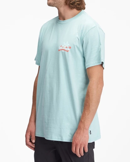BILLABONG Budweiser Palm Neon Short Sleeve T-Shirt DARK OZONE 2 BILLABONG Budweiser Palm Neon Short Sleeve T-Shirt DARK OZONE - Image 2