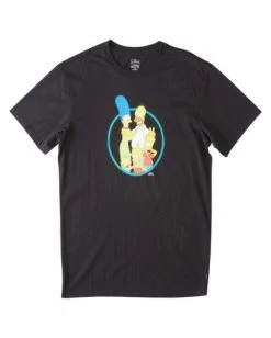 BILLABONG The Simpsons Family Short Sleeve T-Shirt MELLOW YELLOW -Mens Accessories Sales 2022 abyzt01026 billabongf blk frt1 1