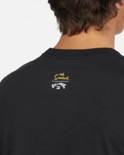 BILLABONG The Simpsons Family Short Sleeve T-Shirt MELLOW YELLOW -Mens Accessories Sales 2022 abyzt01026 billabongw blk dtl1 1