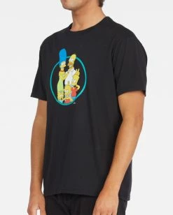 BILLABONG The Simpsons Family Short Sleeve T-Shirt MELLOW YELLOW -Mens Accessories Sales 2022 abyzt01026 billabongw blk sd1 1