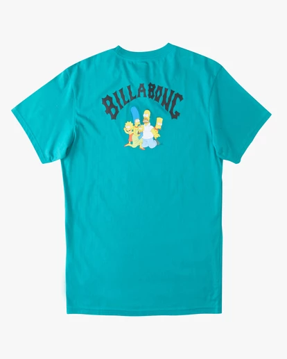 BILLABONG The Simpsons Family Arch Short Sleeve T-Shirt TEAL 7 BILLABONG The Simpsons Family Arch Short Sleeve T-Shirt TEAL - Image 7