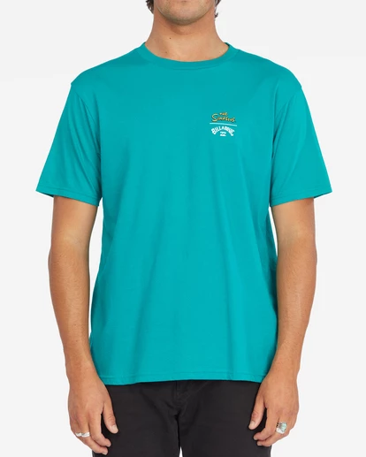 BILLABONG The Simpsons Family Arch Short Sleeve T-Shirt TEAL 4 BILLABONG The Simpsons Family Arch Short Sleeve T-Shirt TEAL - Image 4