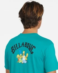 BILLABONG The Simpsons Family Arch Short Sleeve T-Shirt TEAL 11 BILLABONG The Simpsons Family Arch Short Sleeve T-Shirt TEAL -Mens Accessories Sales 2022 abyzt01027 billabongw tea dtl1 1