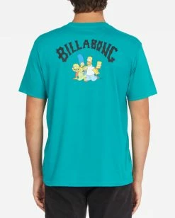 BILLABONG The Simpsons Family Arch Short Sleeve T-Shirt TEAL