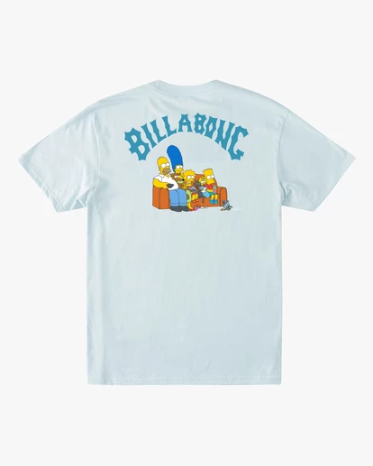 BILLABONG Simpsons Family Couch Organic Short Sleeve T-Shirt COASTAL BLUE 8 BILLABONG Simpsons Family Couch Organic Short Sleeve T-Shirt COASTAL BLUE - Image 8