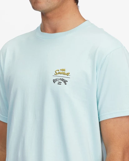 BILLABONG Simpsons Family Couch Organic Short Sleeve T-Shirt COASTAL BLUE 6 BILLABONG Simpsons Family Couch Organic Short Sleeve T-Shirt COASTAL BLUE - Image 6