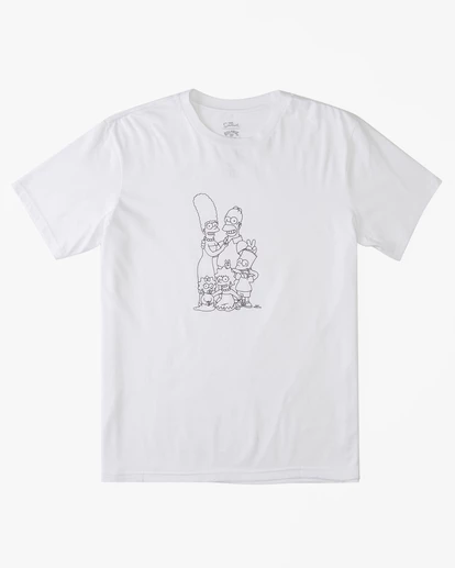 BILLABONG The Simpsons Nuclear Family Organic Short Sleeve T-Shirt WHITE 6 BILLABONG The Simpsons Nuclear Family Organic Short Sleeve T-Shirt WHITE - Image 6