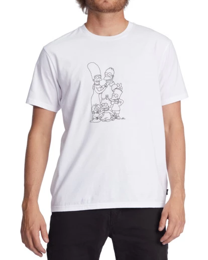 BILLABONG The Simpsons Nuclear Family Organic Short Sleeve T-Shirt WHITE 1 BILLABONG The Simpsons Nuclear Family Organic Short Sleeve T-Shirt WHITE
