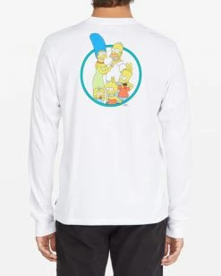 BILLABONG The Simpsons Family Long Sleeve T-Shirt WHITE