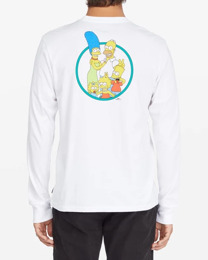 BILLABONG The Simpsons Family Long Sleeve T-Shirt WHITE 1 BILLABONG The Simpsons Family Long Sleeve T-Shirt WHITE