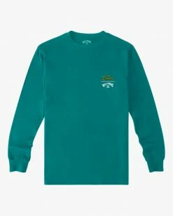 BILLABONG Simpsons Family Couch Organic Long Sleeve T-Shirt TEAL -Mens Accessories Sales 2022 abyzt01043 billabongf tea frt1 1