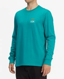 BILLABONG Simpsons Family Couch Organic Long Sleeve T-Shirt TEAL -Mens Accessories Sales 2022 abyzt01043 billabongw tea sd3 1
