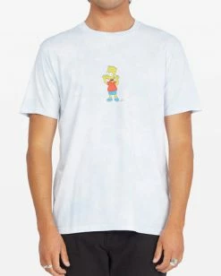 BILLABONG The Simpsons Bart Tie-Dye Short Sleeve T-Shirt WHITE