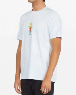 BILLABONG The Simpsons Bart Tie-Dye Short Sleeve T-Shirt WHITE -Mens Accessories Sales 2022 abyzt01045 billabongw wht sd3 1