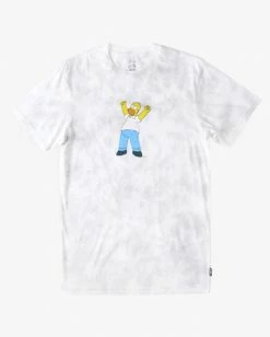 BILLABONG The Simpsons Homer Tie-Dye Short Sleeve T-Shirt WHITE 14 BILLABONG The Simpsons Homer Tie-Dye Short Sleeve T-Shirt WHITE -Mens Accessories Sales 2022 abyzt01046 billabongf wht frt1 1