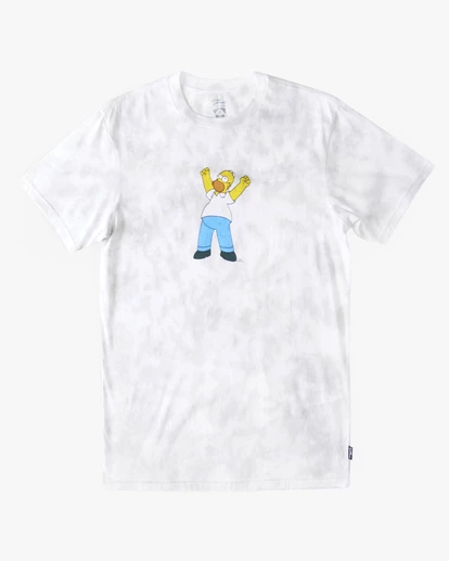 BILLABONG The Simpsons Homer Tie-Dye Short Sleeve T-Shirt WHITE 7 BILLABONG The Simpsons Homer Tie-Dye Short Sleeve T-Shirt WHITE - Image 7