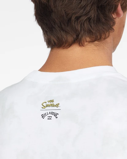 BILLABONG The Simpsons Homer Tie-Dye Short Sleeve T-Shirt WHITE 5 BILLABONG The Simpsons Homer Tie-Dye Short Sleeve T-Shirt WHITE - Image 5