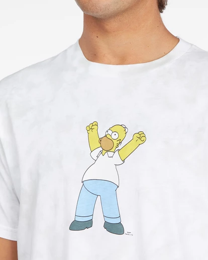BILLABONG The Simpsons Homer Tie-Dye Short Sleeve T-Shirt WHITE 6 BILLABONG The Simpsons Homer Tie-Dye Short Sleeve T-Shirt WHITE - Image 6