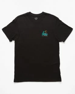 BILLABONG Tropic Wave Short Sleeve T-Shirt BLACK -Mens Accessories Sales 2022 abyzt01169 billabongf blk frt1 1