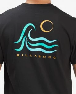 BILLABONG Tropic Wave Short Sleeve T-Shirt BLACK -Mens Accessories Sales 2022 abyzt01169 billabongw blk dtl1 1