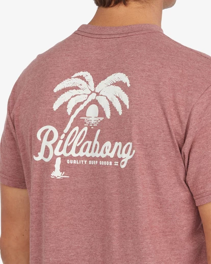 BILLABONG Palm Goods Short Sleeve T-Shirt PORT HEATHER 4 BILLABONG Palm Goods Short Sleeve T-Shirt PORT HEATHER - Image 4